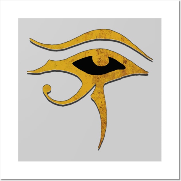 Eye of Ra All Seeing Eye in Rustic Gold Wall Art by Whites Designs